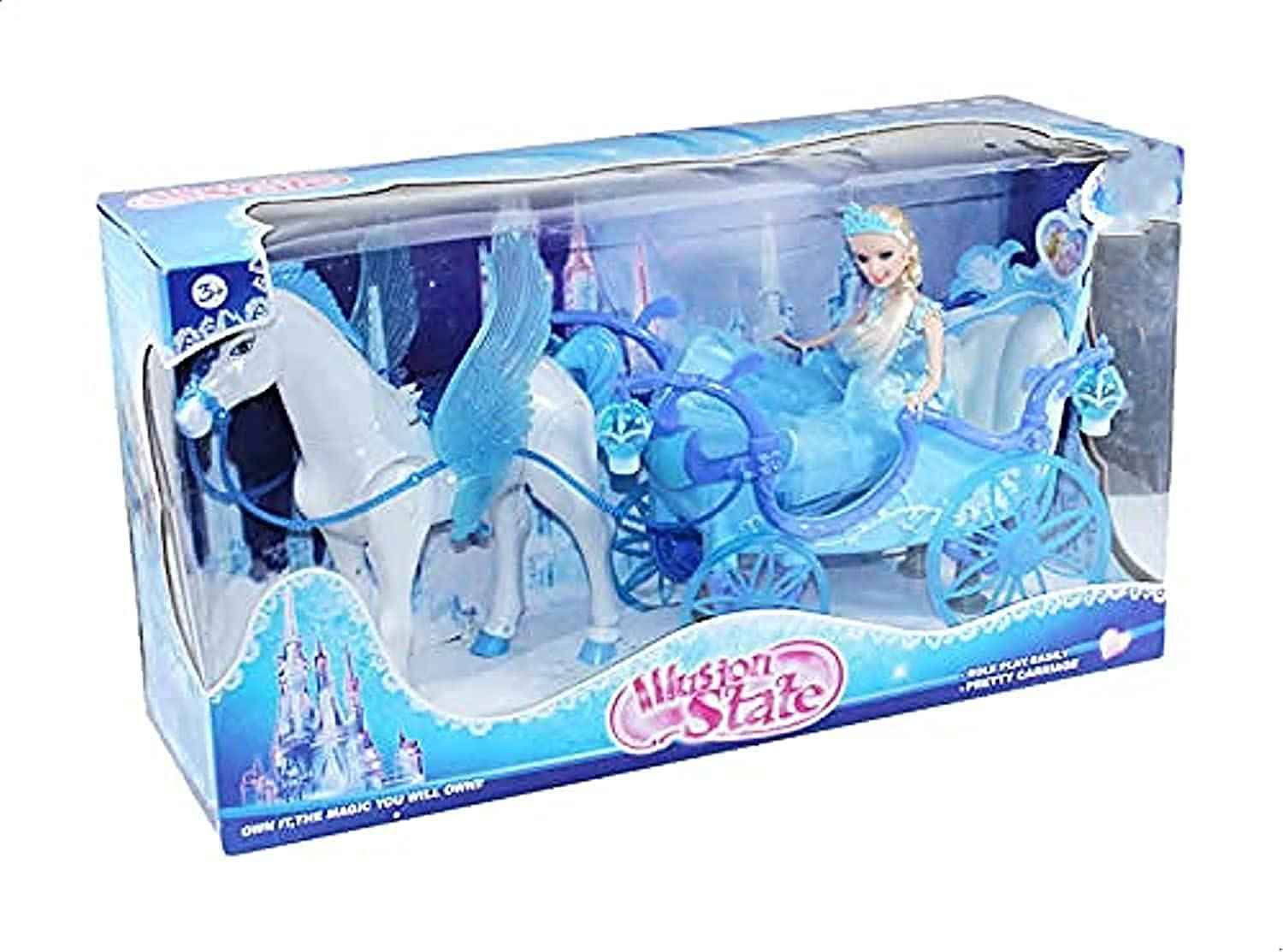 MAGIC TOYS Doll with Horse and Carriage Set