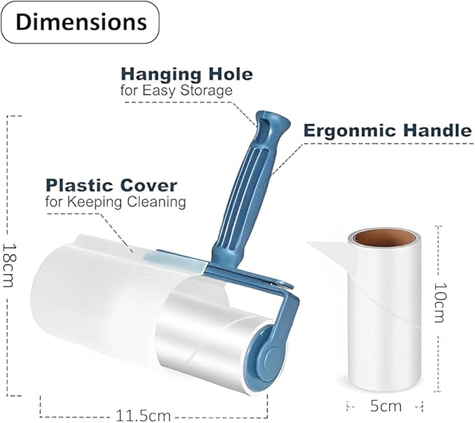 HEXAR Lint Remover Combo Pack – 2 Rollers with 6 Refills