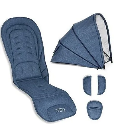 TUTTI Bambini 4-Piece Pushchair Stroller Accessories Set Dark Blue