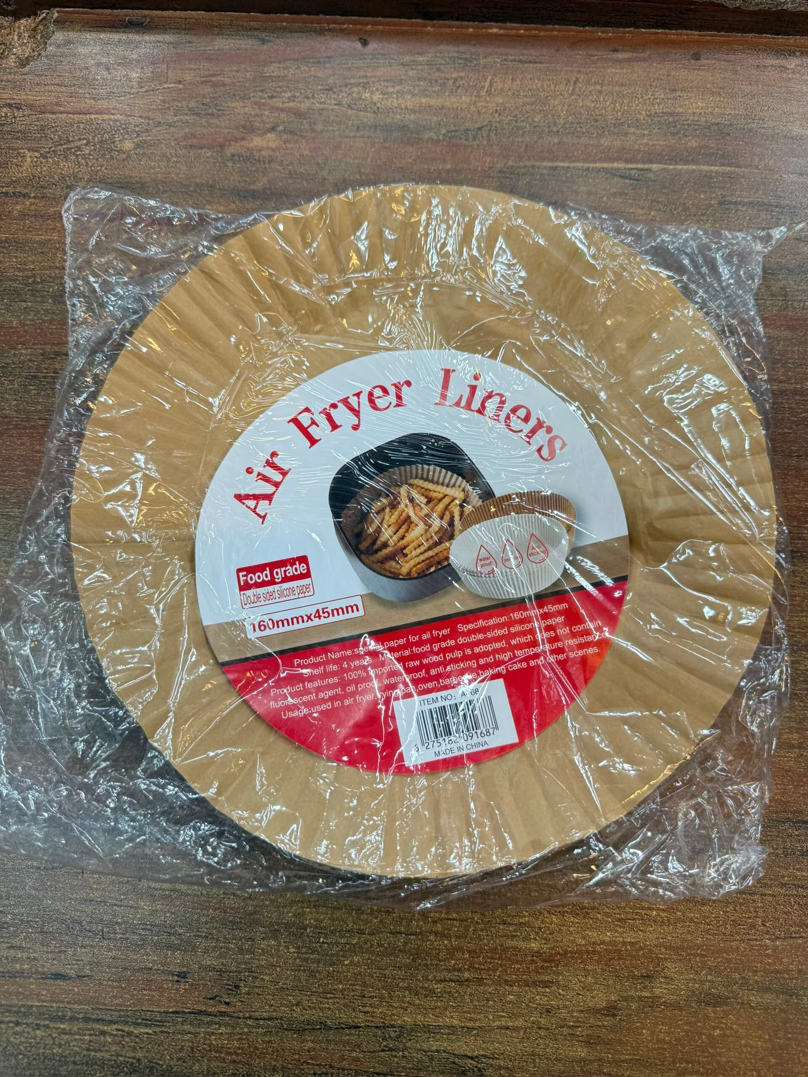 Disposable Non-Stick Air Fryer Parchment Paper Liners - Pack of 50