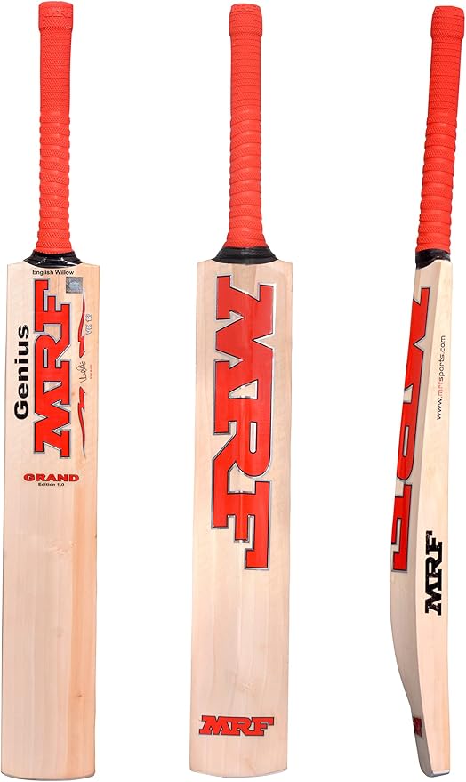 MRF Cricket Bat – Red, Short Handle