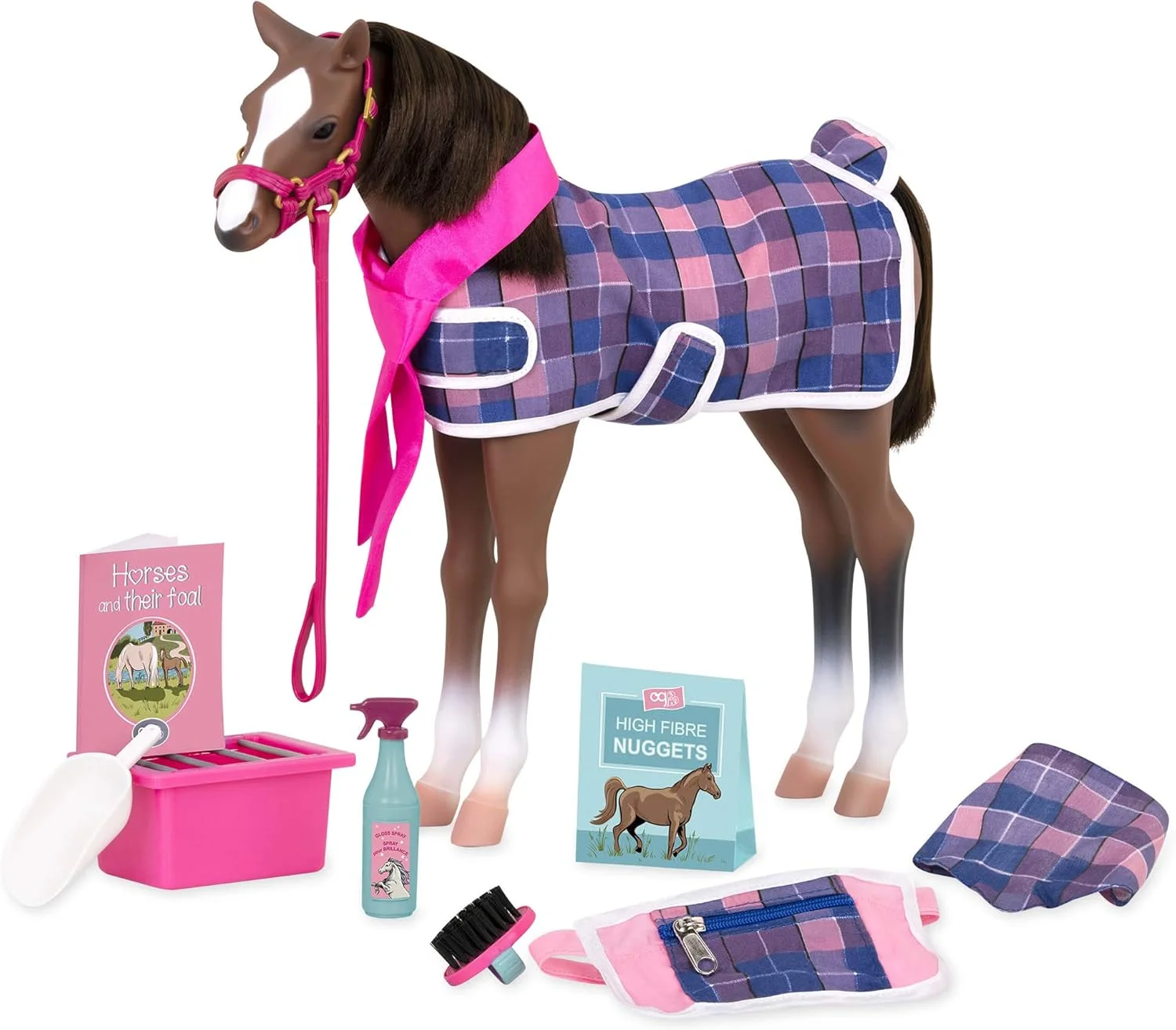 Our Generation 12 Foal Horse Set with Accessories For 18" Dolls