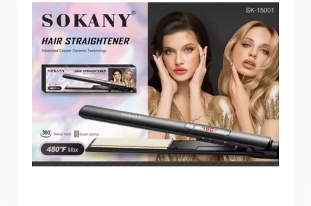 Sokany Digital Hair Straightener 480 F Black Model SK-15001