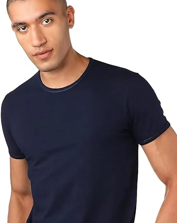 Hero Basic Men's Set of 4 Round-Neck T-Shirts + Free Boxer Underwear – Pack of 5
