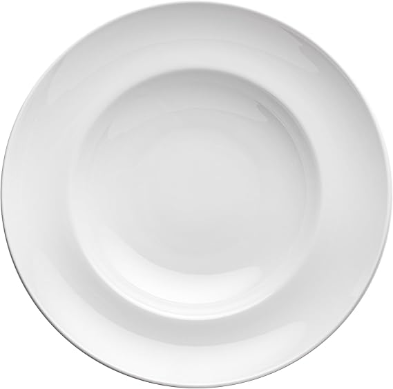 Fathy Mahmoud Flat White Porcelain  Plate – 30 cm