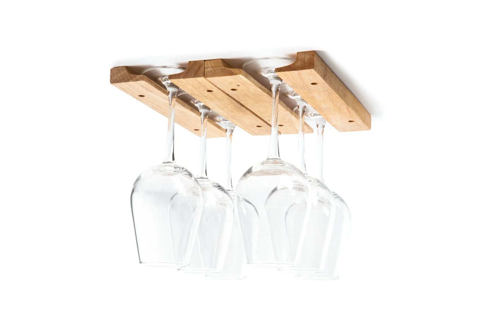 Fox Run Wooden Under-Cabinet Mounted Wine Glass Holder Rack