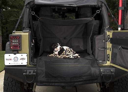 صندوق نقل وحماية للكلاب داخل السيارة متوافق مع Jeep Wrangler JK من Rugged Ridge