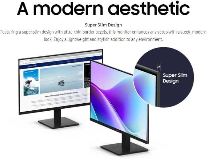 شاشة اسينشيال من Samsung مقاس 24 بوصة بدقة FHD ومعدل تحديث 120Hz(العلبة تالفة )