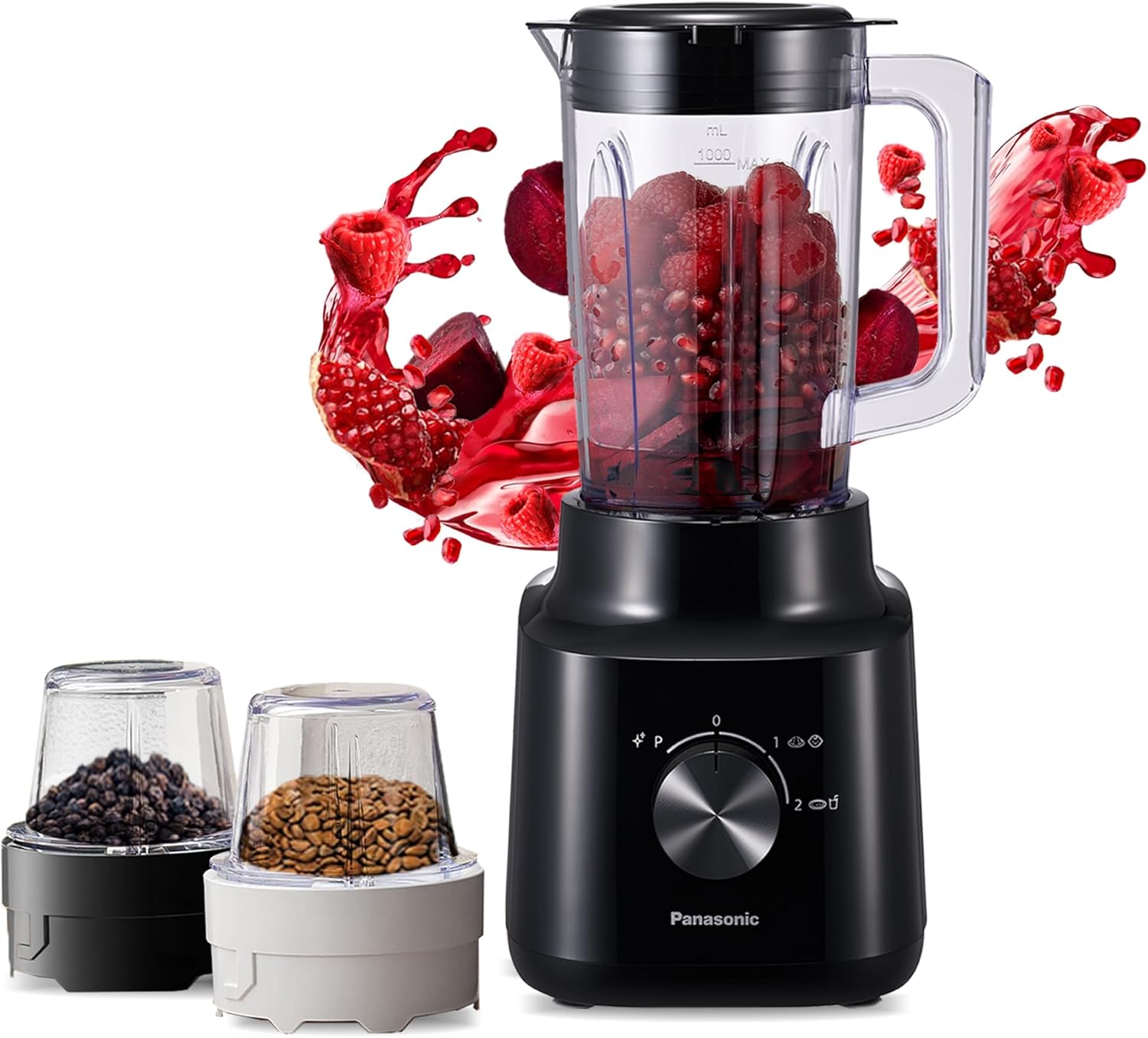 Panasonic MX-CP3121 Blender 450W 1.45L with 2 Dry Mills Black-Scratches