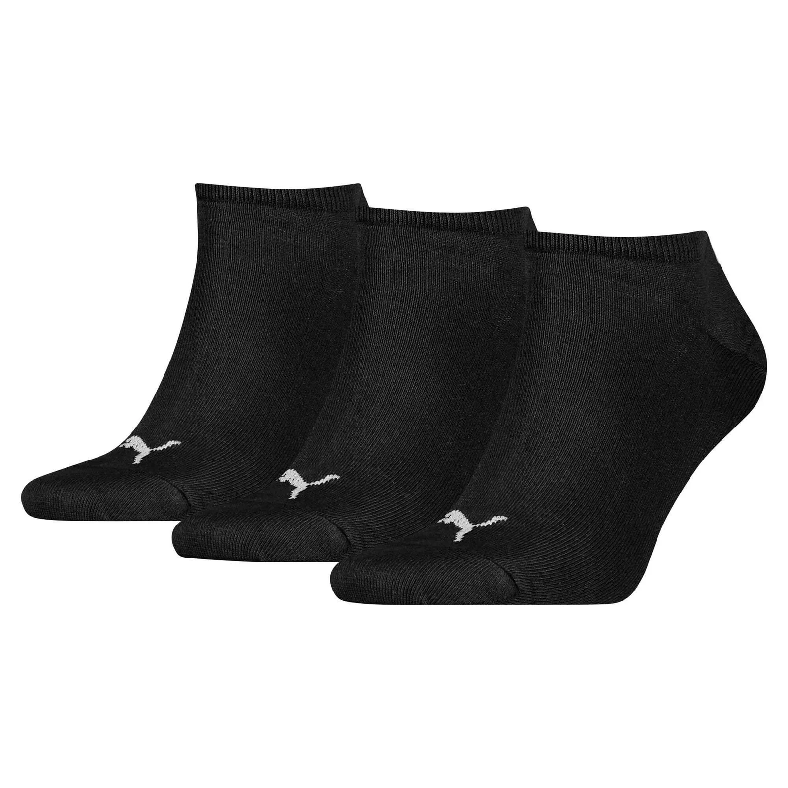 Puma Men Sneaker Socks 3 Pack – Black Plain Low Cut