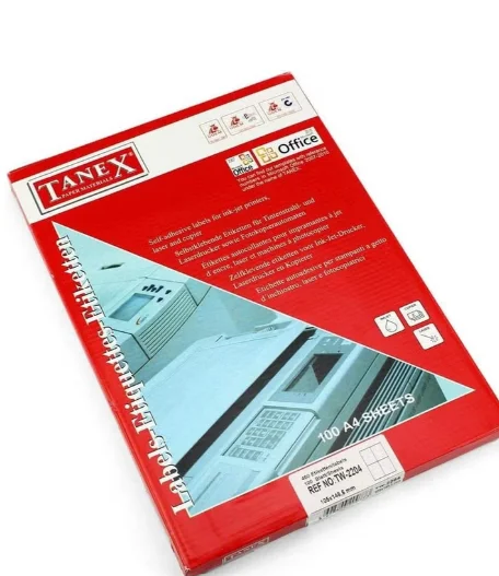 Tanex Laser Printer Adhesive Labels