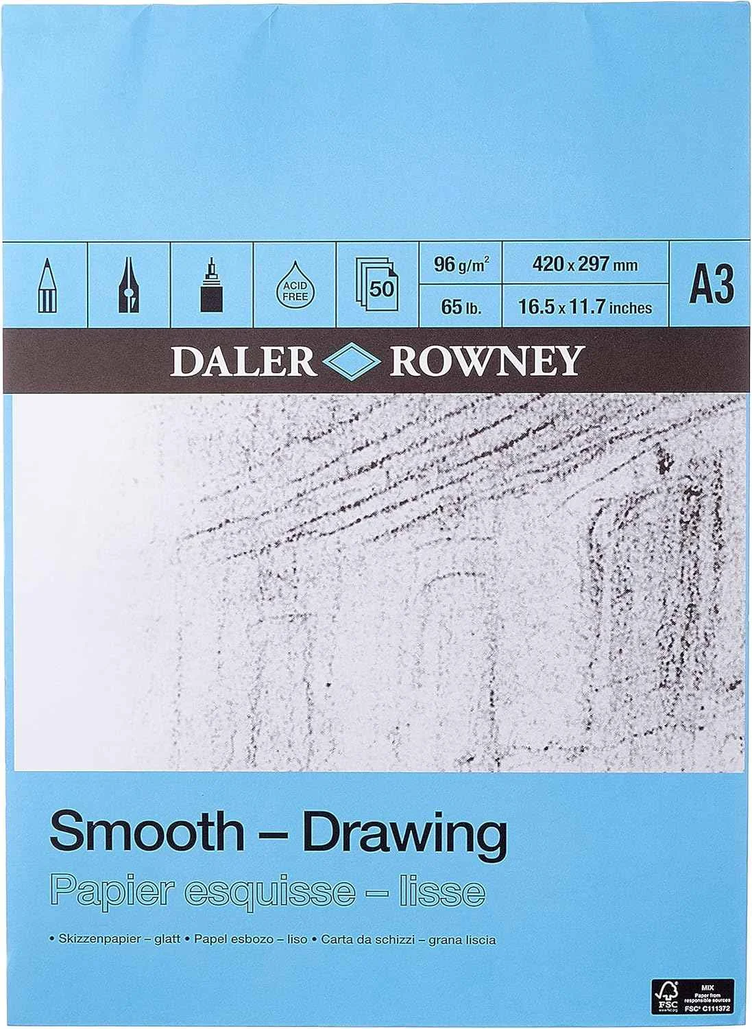 Daler Rowney Smooth Drawing Pad A3