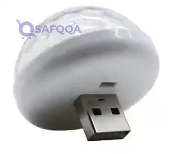 USB LED Car Interior Ambient Light Sound Sensor DJ Atmosphere Lamp – White