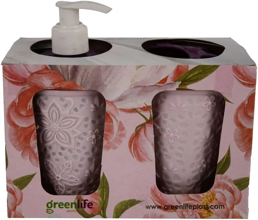 Green Life Orchid Bath Set – 2 Pieces