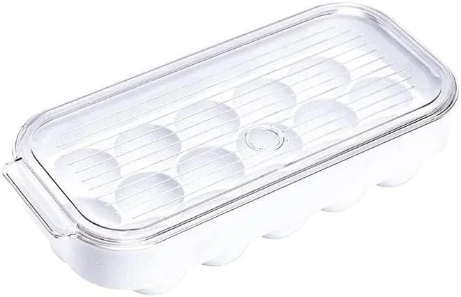 ECVV 16-Egg Refrigerator Storage Container with Lid & Handle Clear - Have Scratches
