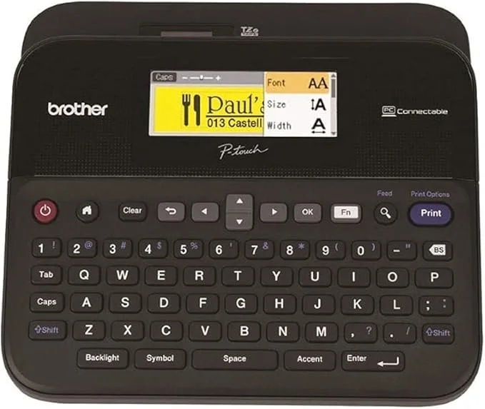 Brother PT-D600VP Desktop Label Printer for Office and Professional Organization