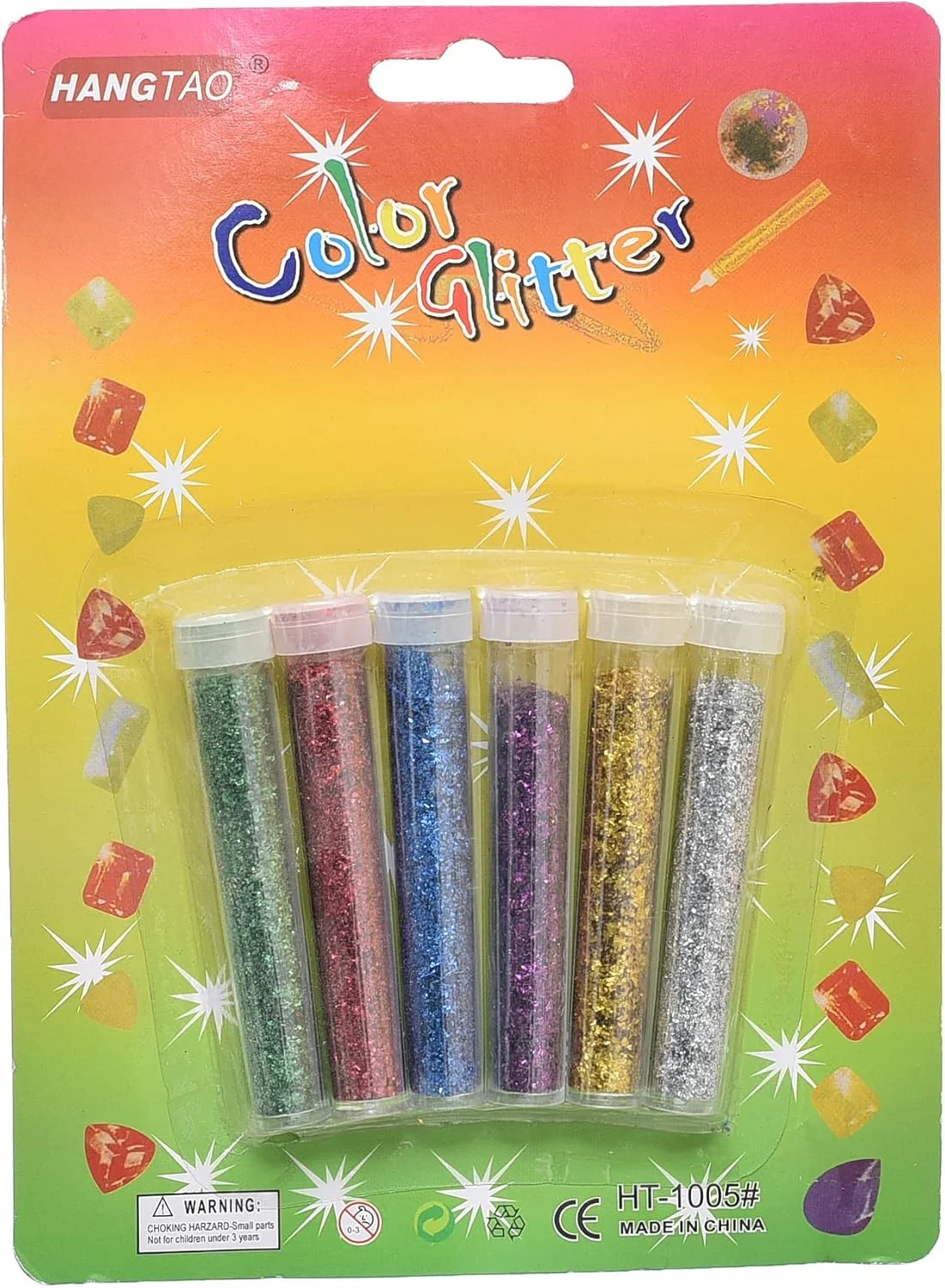 Hangtao Glitter Glue Pen Set – 6 Colors