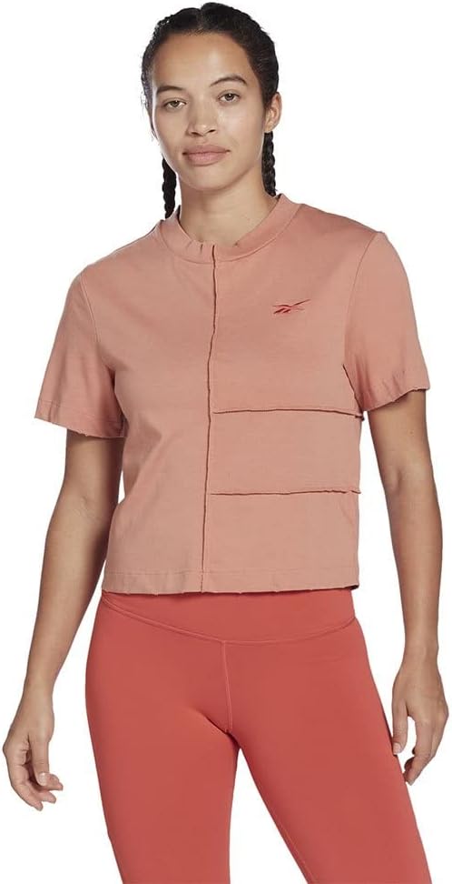  Reebok MYT Cut & Sew Tee CANCOR H65565 TRAINING GRAPHIC TEE (SHORT SLEEVE) For Women, Size M
