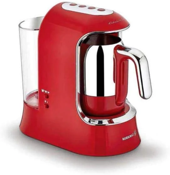 KORKMAZ Turkish Coffee Maker – 4 Cups, Anti-Overflow Sensor