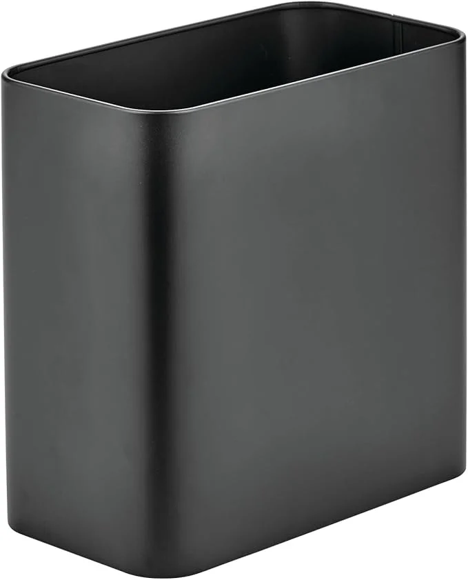 mDesign 9.1L Rectangular Trash Can for Bathroom