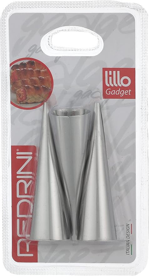 Pedrini Stainless Steel Small Cream Horn Moulds – 3 Pieces