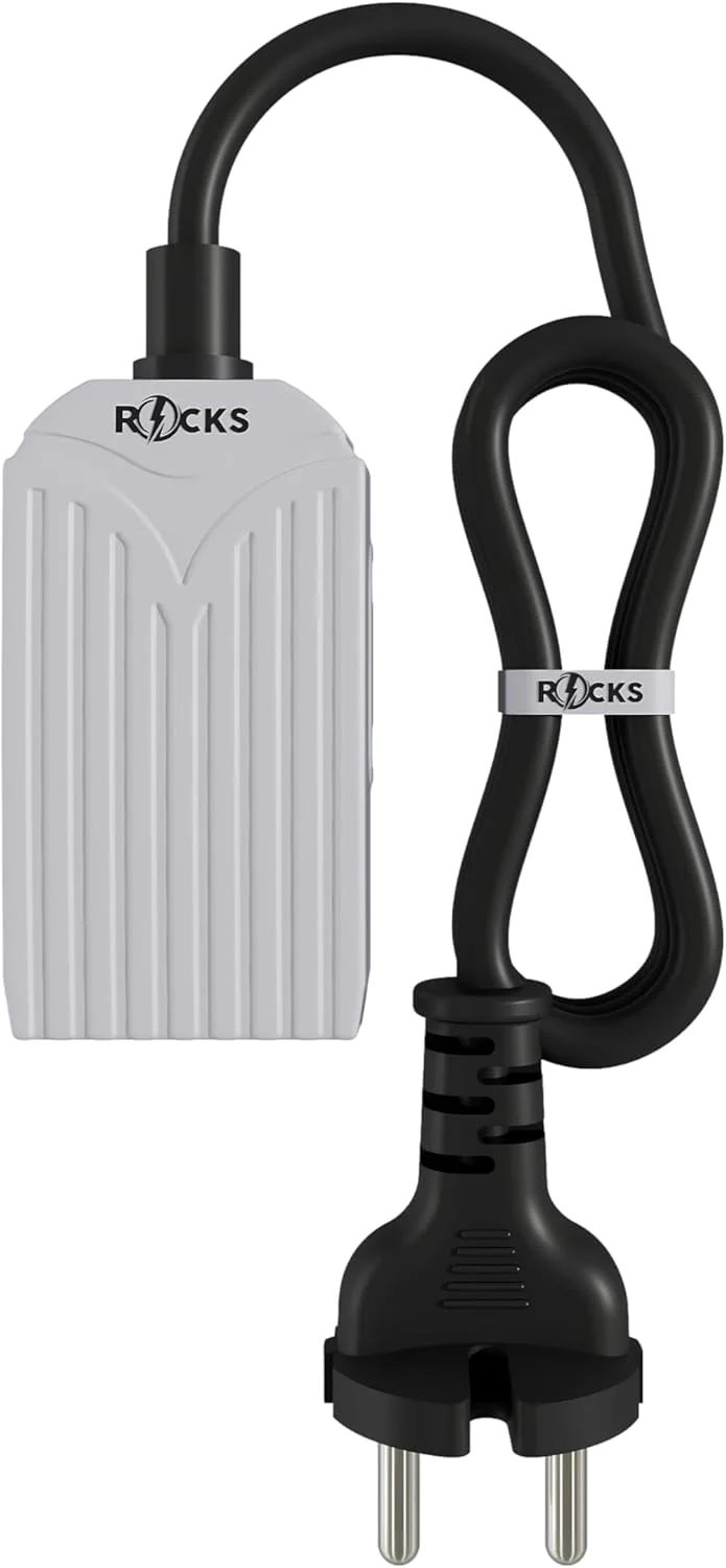 Rox Small Extension Power Strip – 3 Outlets – 2m Cable – Surge & Overcurrent Protection