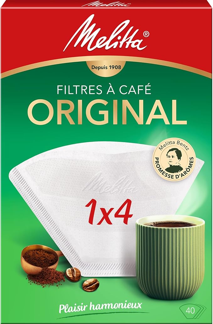 Melitta 1x4 Coffee Filters Pack of 45 White - Damage Box