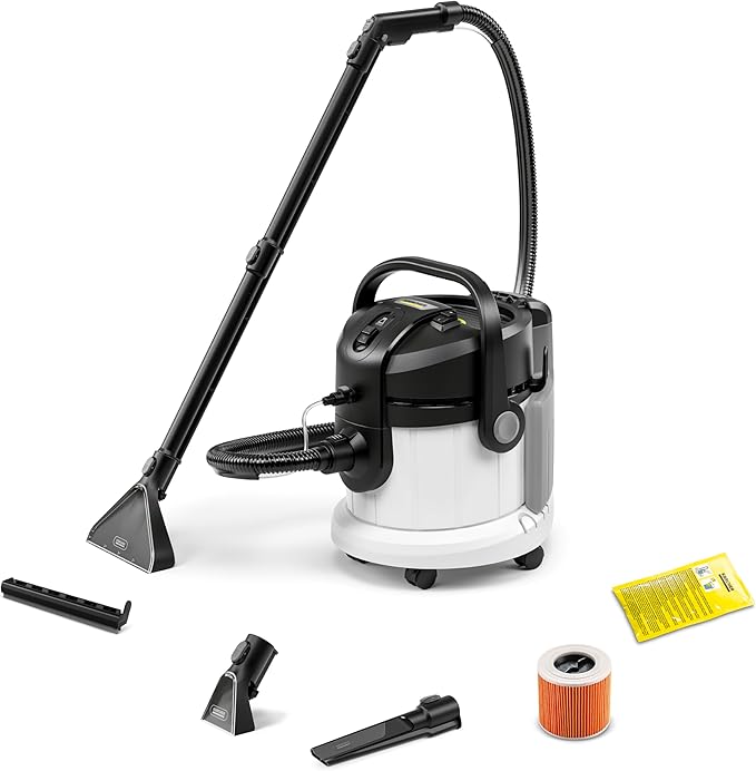 Karcher SE 4 Select 3-in-1 Carpet & Upholstery Cleaner Wet & Dry Vacuum (has light scratches & a missing part)