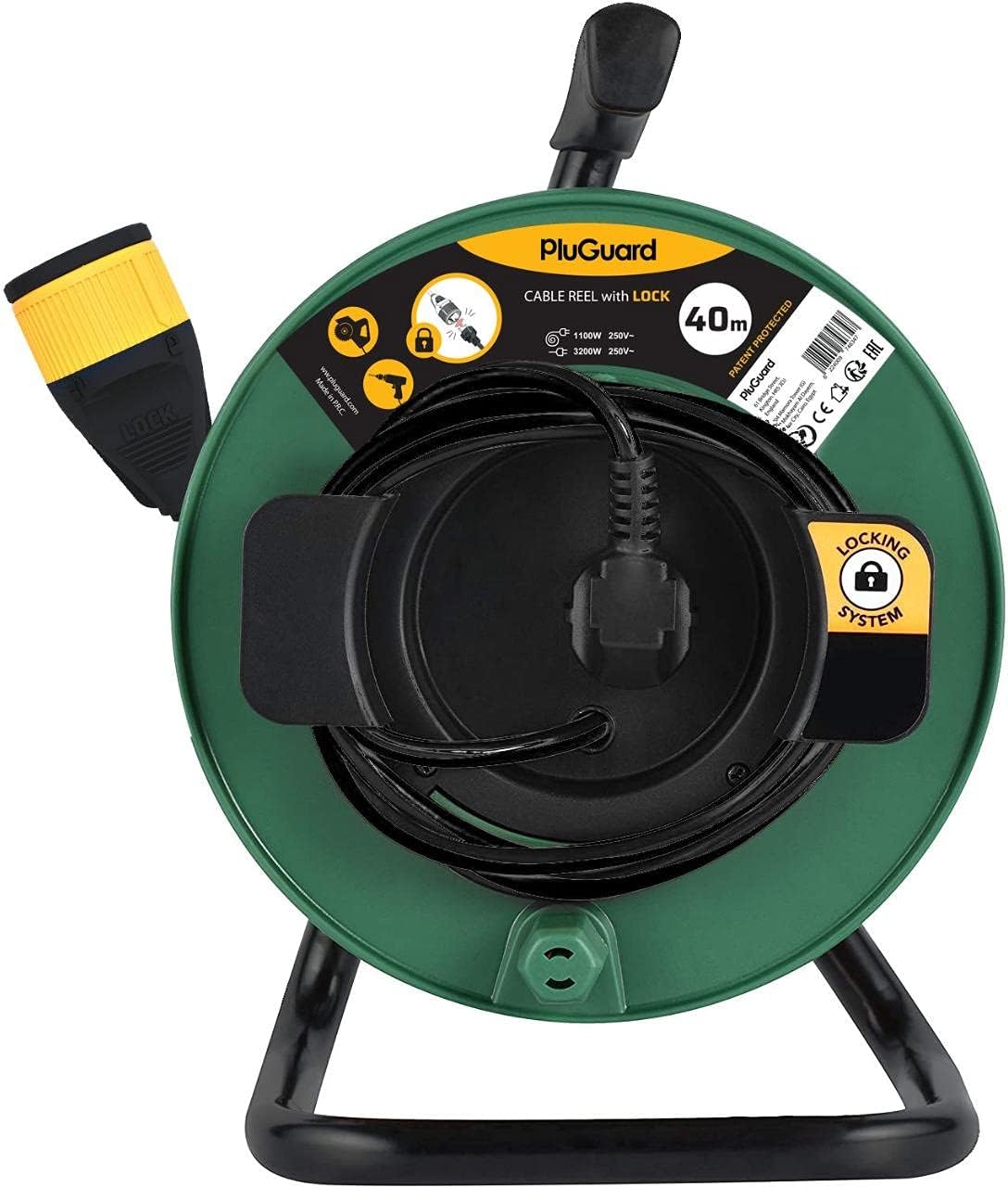 Power Lock PluGuard Extension Cable with Outlet