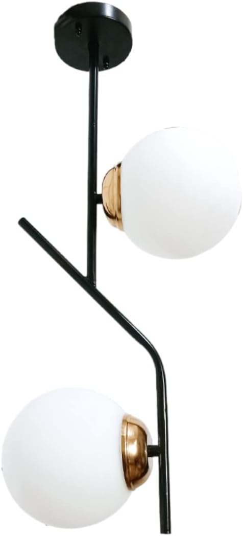MuswannaA Pendant Light with Double Glass Globes