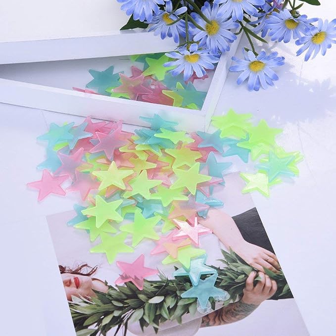 3D Glow in the Dark Stars – Decorative Wall & Ceiling Stickers 300Pcs