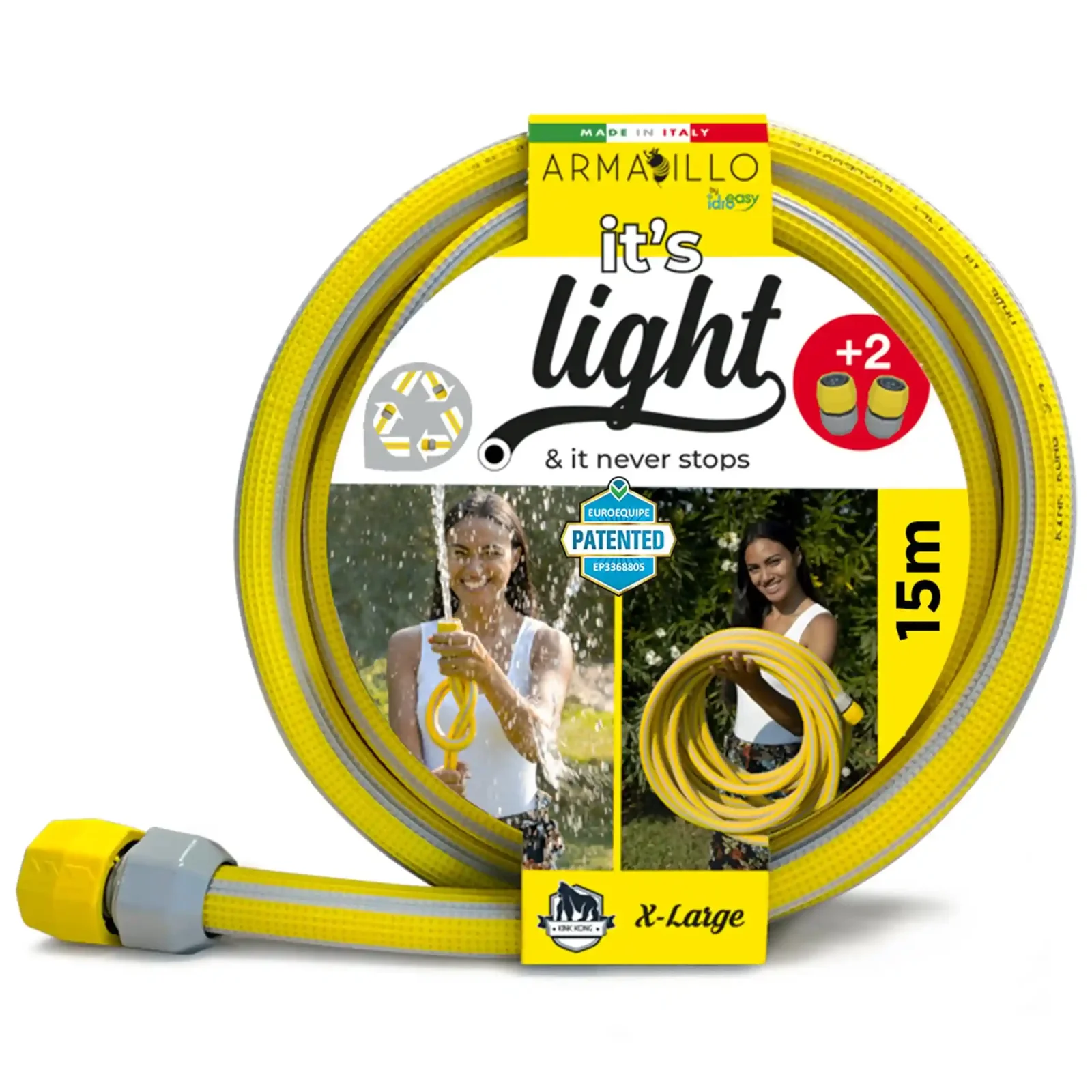 Idroeasy Watering Hose 15m Yellow Garden Equipment
