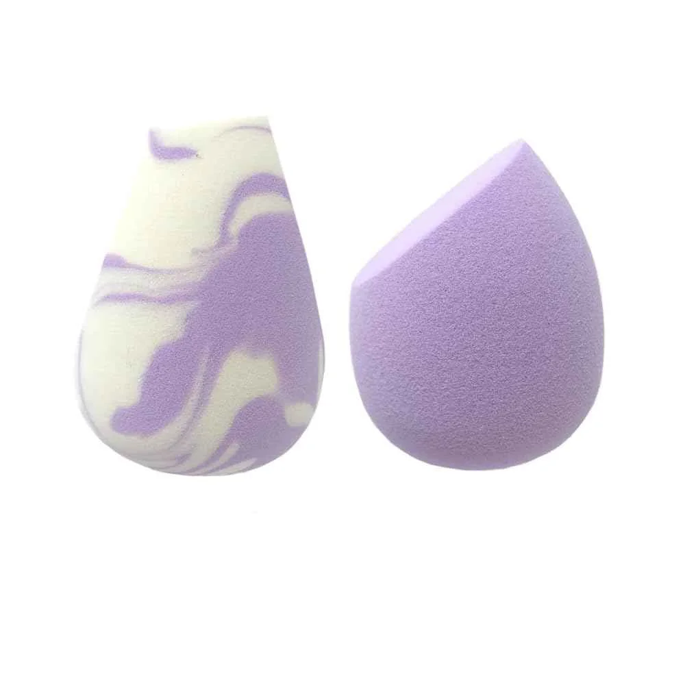 The Crème Shop Makeup Blender Sponge Set – 2 Pcs Purple, Soft Beauty Sponges for Foundation, Concealer & Blending, Flawless Makeup Application