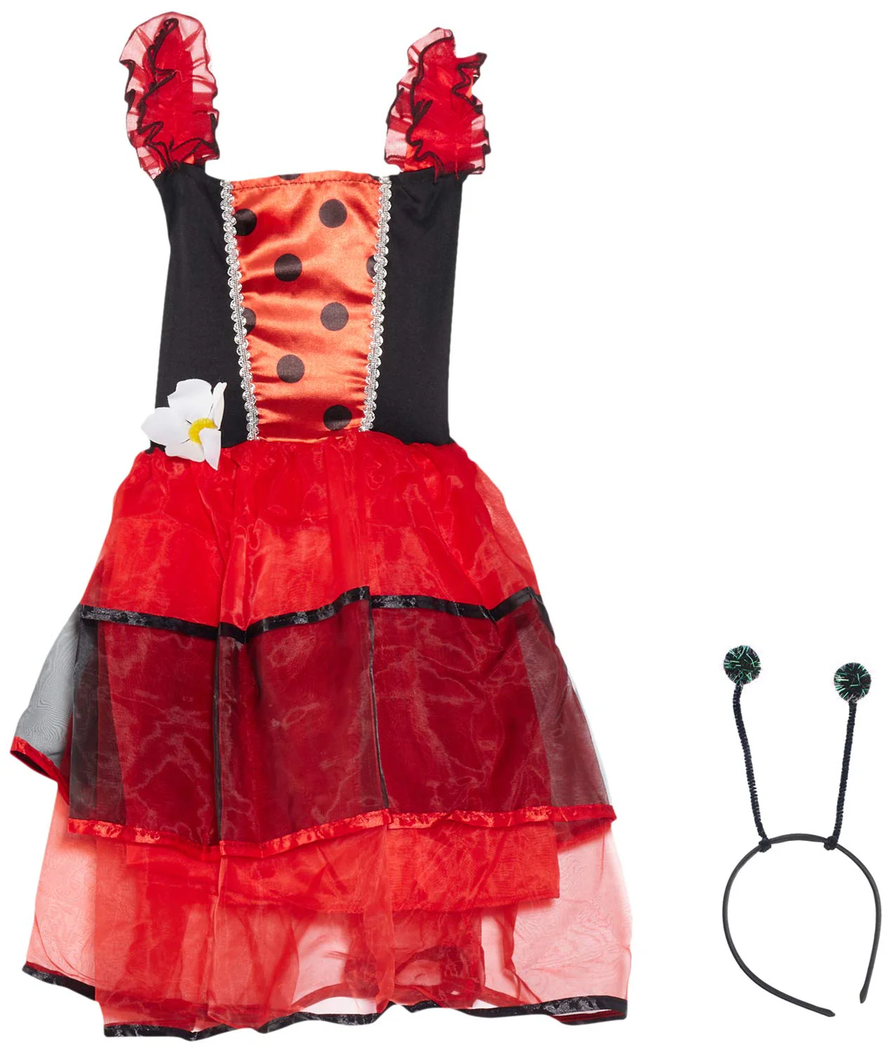 El Maayergy Girls Ladybug Costume with Headband