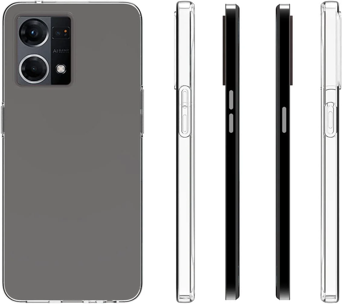 Coolife9 Transparent Slim TPU Case for OPPO Reno7 4G with Camera Protection