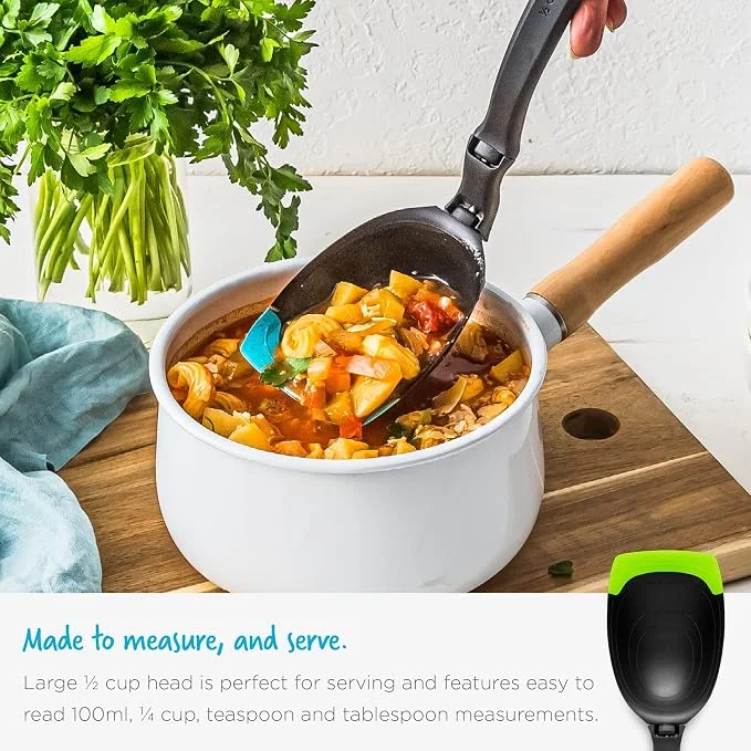 Dreamfarm Spadle Silicone Cooking Spoon & Serving Ladle with Measurements