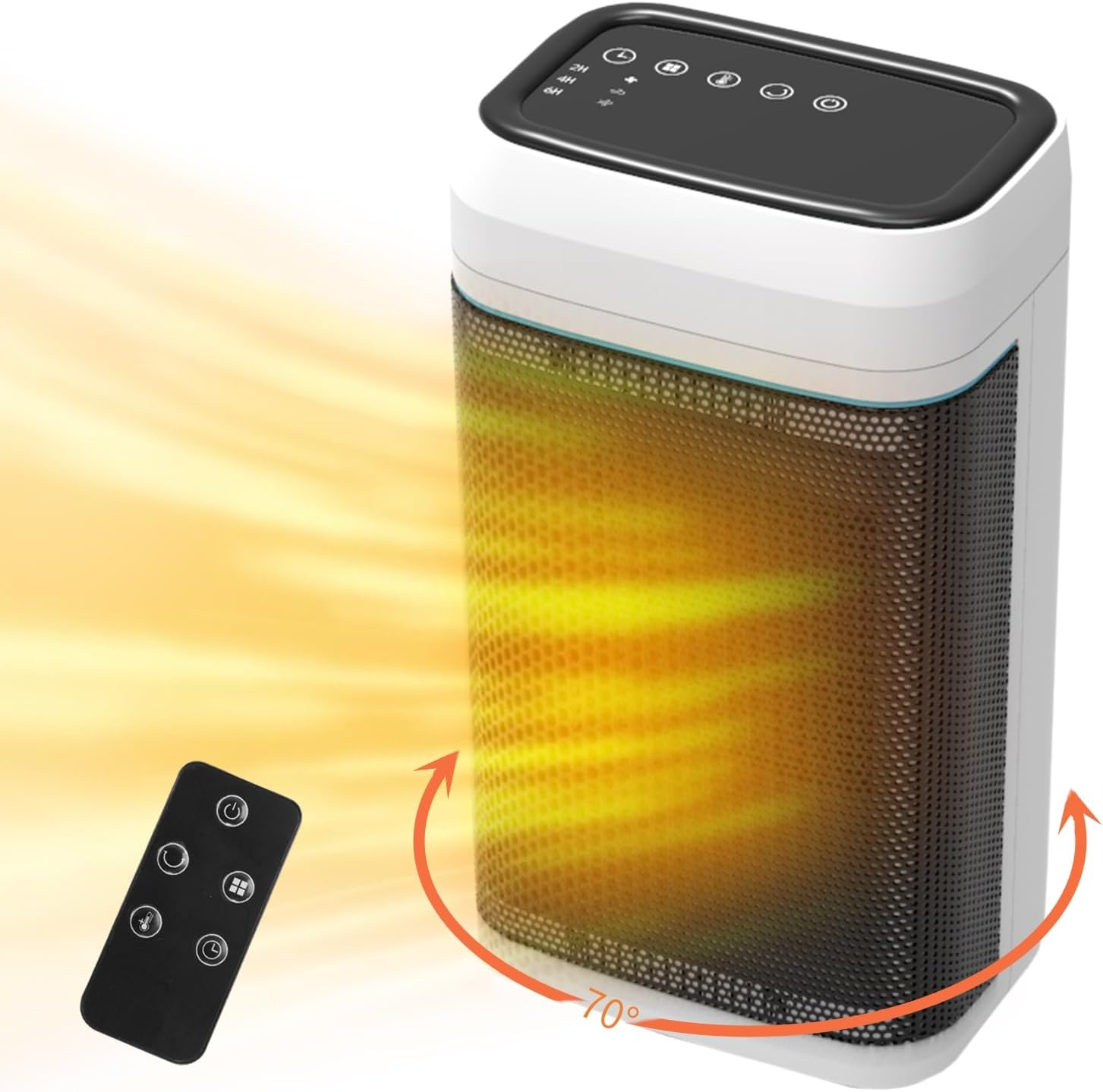 TDOO Space Heater Portable Ceramic Fan Heater 1500W/900W White - Have Scratches