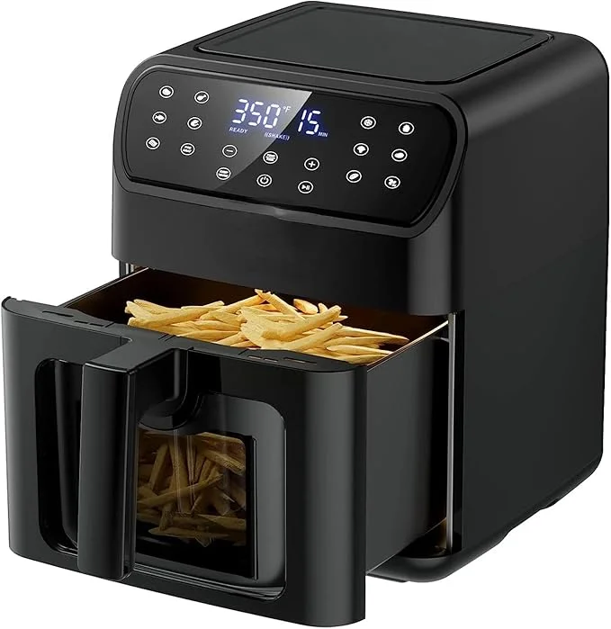 Silver Crest Digital Air Fryer Black 8-liter
