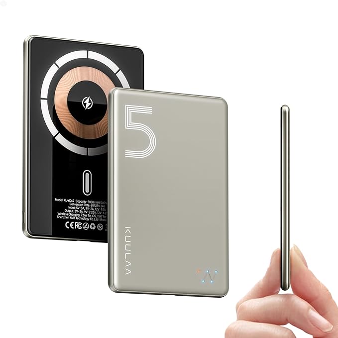 Kuulaa 5000mAh Wireless Power Bank with 20W PD Fast Charging Multi Color