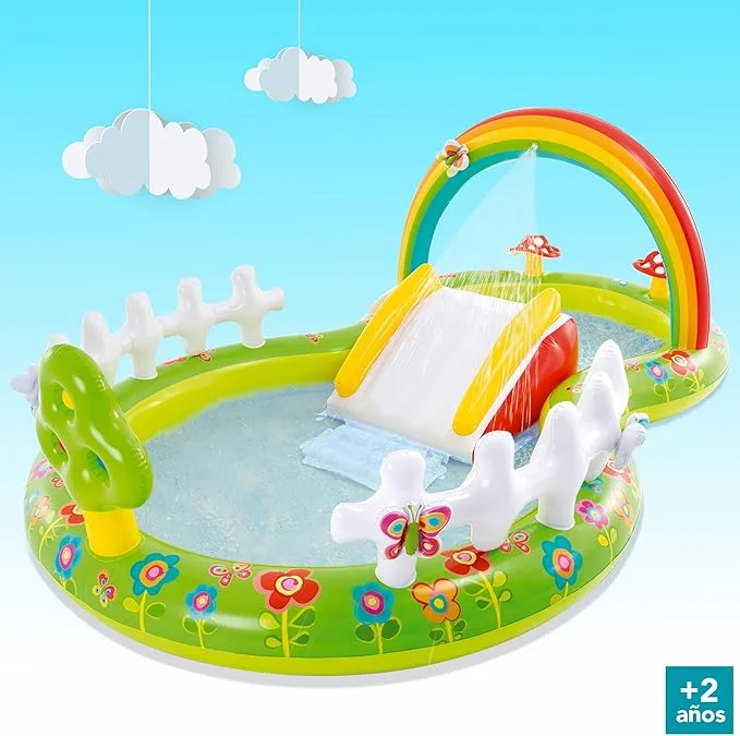 Intex Inflatable Kids Pool with Water Slide and Sprinkler - Open box