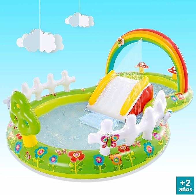 Intex Inflatable Kids Pool with Water Slide and Sprinkler - Open box