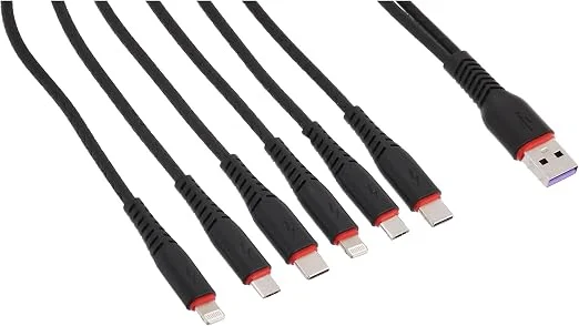 كابل شحن 6 في 1 موديل NB-P196 بطول متعدد المنافذ من XO