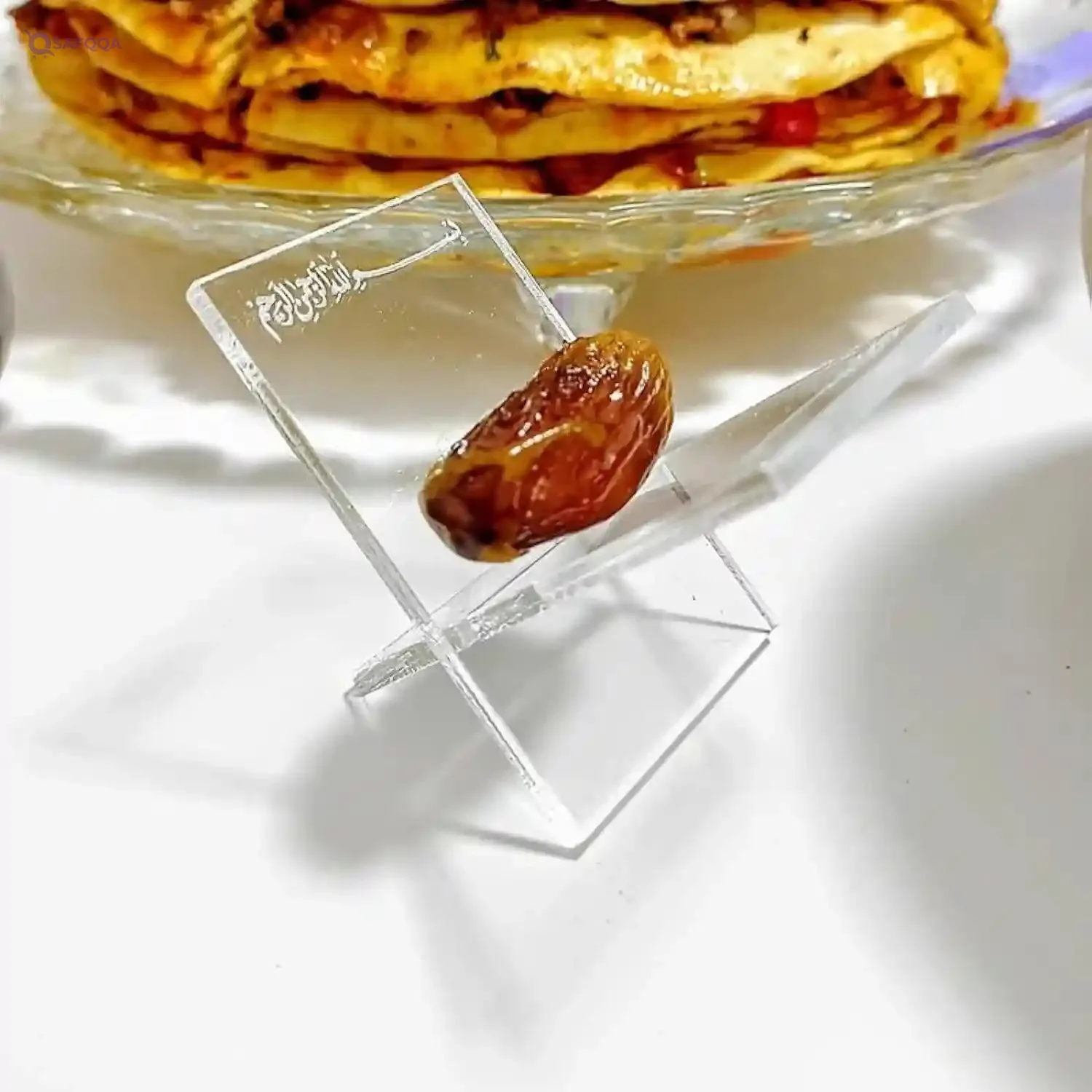 BPA Acrylic Date Holder – Ramadan Decoration Islamic Serving Tray