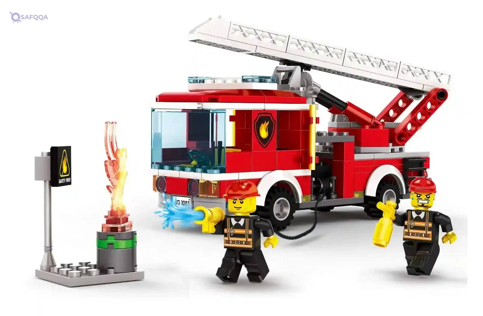 Wange Aerial Ladder Fire Truck Building Blocks Set 248 Pieces