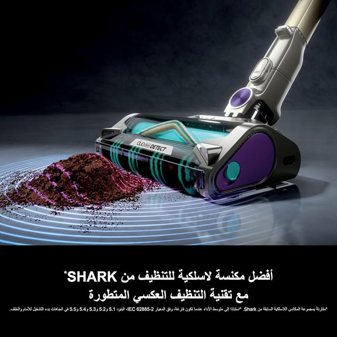 مكنسة كهربائية لاسلكية من Shark بخاصية التنظيف  - العلبة تالفة & خرابيش