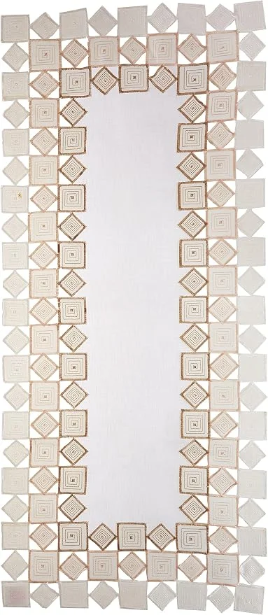 Violet Linen Sevill Decorative Embroidered Cutwork Table Runner 14" x 34"