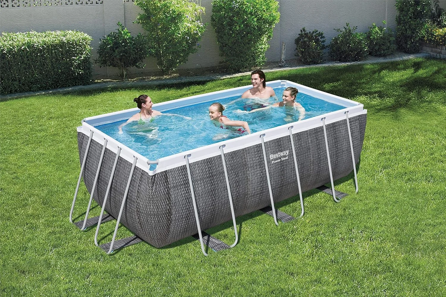 Bestway Power Steel Large Square Pool – Family Fun and Relaxation