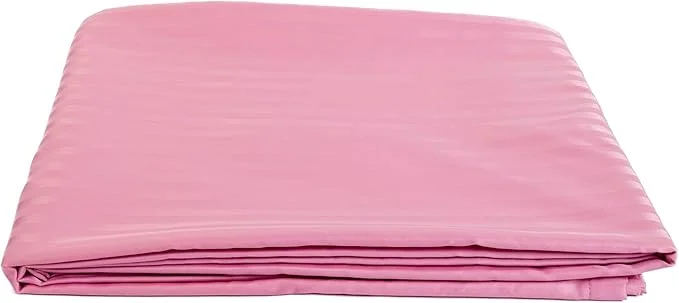 Home of linen Premium Striped Flat Bed Sheet