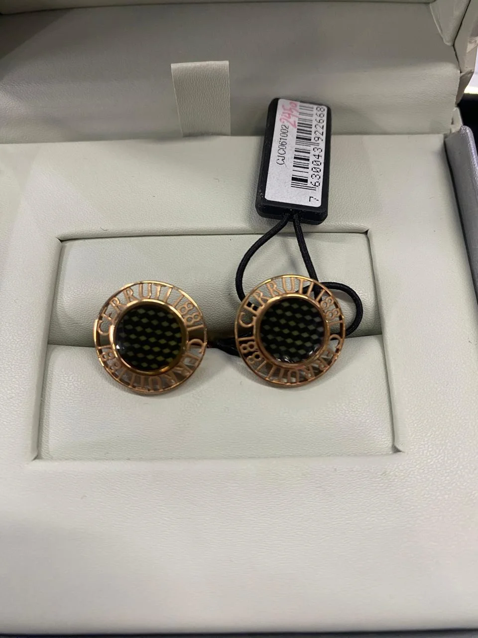 Cerruti 1881 Stainless Steel Shirt Cufflinks for Men-Damged Box