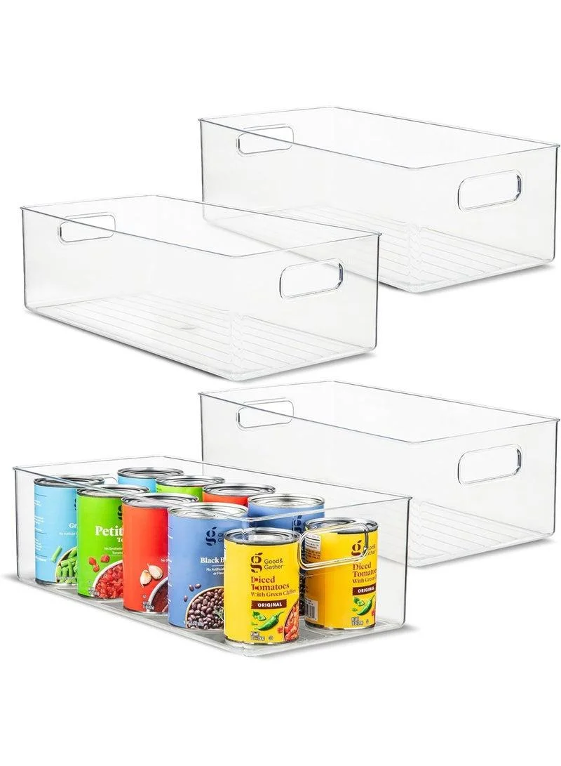 Kitchen Organization Set – 2 Clear Shatter-Resistant Storage Boxes